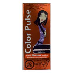 Loreal Color Pulse Non-Permanent Hair Color Mousse, Electric Black ...